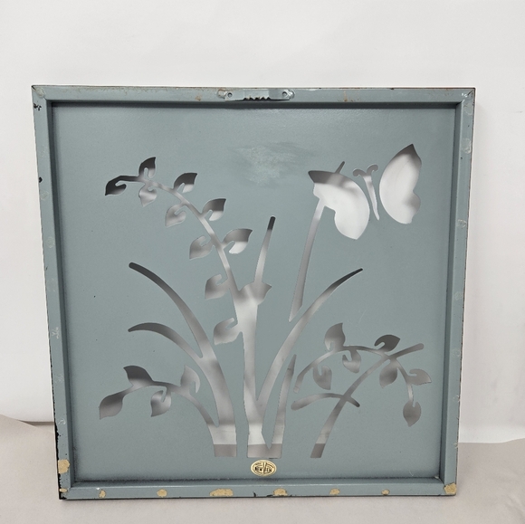 New View Design Lazer Cut Metal Art The Garden Butterfly Plants Blue - Picture 5 of 15